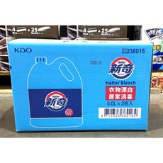 Haiter 新奇 漂白水 衣物漂白 居家消毒 5.0L x 3瓶, 1個, 貨運宅配限1件