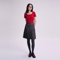 [백화점 정품] 빈폴 레이디스 [B. my] 슬림핏 반소매 티셔츠 레드 BF4842N016