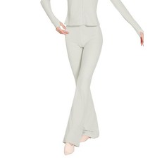 Lovdaswi 십대 소녀용 요가 바지 하이 웨이스트 플레어 레깅스 부츠컷 댄스 캐주얼 팬츠, 11 ~ 12세, 화이트 팬츠