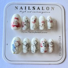 瑪麗貓 穿戴式指甲片 貓眼設計, 1個, 小圖S