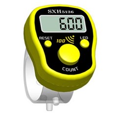 스마트 디지털 카운터기 계수기 숫자카운터기 숫자계수기 디지털계수기 미니계수기 손가락계수기 미니카운터기 마커 행 손가락 카운터 LCD 디지털 핸드 탈리 바느질 뜨개질 도구 배터리, Yellow, Yellow, 4) Yellow, 03 Yellow