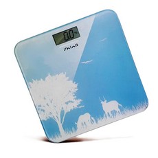 슬림 날씬 체충계 하늘색 전자식 150kg 저울 디지털 신일313 ZWACAB50, 1개
