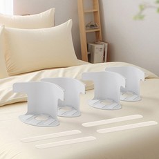 침대 매트리스 시트 모서리 시트픽스 4p 이불고정클립 침대시트정리 침대시트밀림방지, 화이트 4P