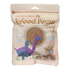 대한산업 우드폼 우드클레이 나무껍질 콜크 100g 지퍼 11색, 초록, 초록, 1개