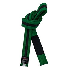 브라질 Jiu Jitsu 청소년 어린이 이하 벨트 시스템, 그린블랙 스트랩 - 자수 있음, 기본 모델명/품번