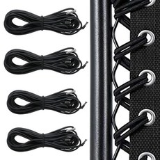 Heclia 무중력 의자용 엑스트라 롱 수리 코드 4개 범용 블랙 탄성 키트 중력 방지 의자 실내 라운지 파티오 가구 튼튼한 나일론 스트레치 코드 의자 수리용 1087