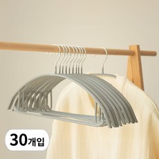 카사비바 주우재 어깨뿔방지 알루미늄 옷걸이, 그레이, 30개