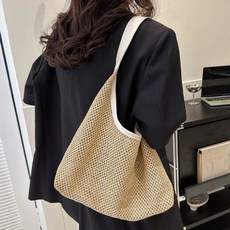 여성 라탄 숄더 백 여름 휴양지 바캉스 가방 화이트 라탄숄더백 여름라탄가방 가벼운숄더백