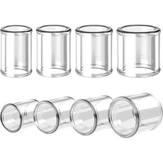 전기 및 음향용 8pc 유리 기타 슬라이드 - 멀티사이즈 중 대형 초대형 소형 60mm 길이 포함, multisize - length 1.1 inch, clear, 1개