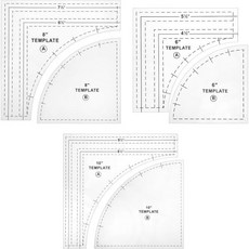 퀼팅 템플릿 3 세트 드럭가드 10 8 6인치 자로 패턴을 자를 수 있습니다. 1/4인치 솔기 허용량 재봉 컷 측정 DIY 공예 도구, 퀼팅 템플릿 3 세트 드럭가드 10 8 6인치 자로 패