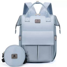 BabyMur 기저귀가방 보온보냉 프리미엄 백팩, 블루