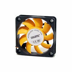 COOLERTEC 팬쿨러 CYF-6015 Yellow Wing Fan/60mm/15T 케이스쿨러, 선택없음, 1개