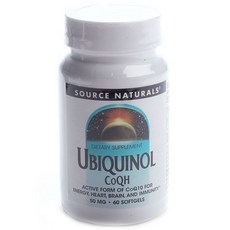 SOURCE NATURALS 泛醇 CoQH 50 毫克軟膠囊, 1個, 60 件