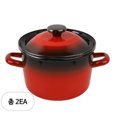 ELO IH 빨강법랑 리미티드에디션 깊은 형 양수냄비, 18cm, 레드, 2개