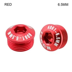 MUQZI 2PCS 자전거 페달 커버 볼트 M14x5/6.5/9mm 알루미늄 방진 나사 MTB 도로 사이클링 수리 부품, 08 6.5mm Red
