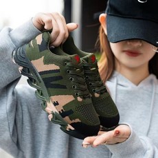 運動休閒迷彩鞋，男女款秋冬戶外登山鞋，加絨保暖運動鞋