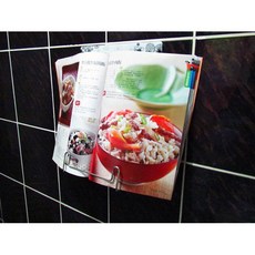 ＊免鑽孔＊不鏽鋼食譜架 可拆卸換位重複使用 廚房架 輕鬆生活, 1個, 不鏽鋼