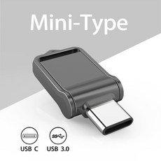 topesel32gb 64gb 128gb otg type c usb 3.0 플래시 드라이브 스마트폰 맥북 태블릿 삼성 갤럭시용 미니 외부 메모리 스틱, 32GB, 검은 색, 협력사, 1개