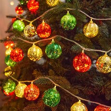 【台灣現貨 隔日到貨】聖誕球燈串 聖誕節裝飾 年節氛圍點綴, 1個