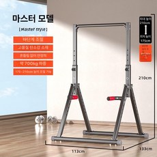스탠드철봉 근력운동 홈짐 풀업 턱걸이 치닝디핑 딥스, 마스터형 이중 손잡이 550.0kg