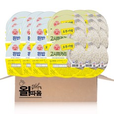 오뚜기 맛있는 즉석밥 2종 기획세트 4호(흰밥 210g 12+고시히카리 210g 12), 5.04kg, 1개