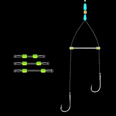 999피싱 쌍바늘 벌림 채비 편대 올림 중층 붕어 민물 낚시 소품, 2세트, 5개입