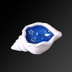 蠟燭 海洋創意蠟燭 海螺蠟燭 香薰蠟燭擺件 聽海螺貝殻蠟燭禮物團建沙龍親子藝術活動手工DIY材料包, 盒裝 藍色單個