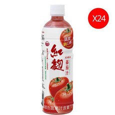 【台酒TTL】紅麴蕃茄汁 (全素) 箱裝 24入 - 健康蔬果飲品, 1個, 紅麴蕃茄汁(全素)-箱裝(24瓶/入)