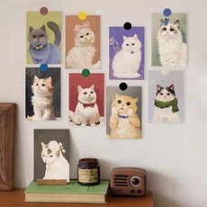 감성 인테리어 엽서세트 벽장식 벽꾸미기 엽서+스티커, 고양이