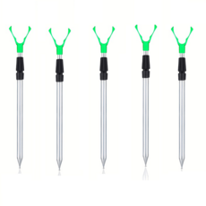 Hqzoomee민물낚시받침대 낚시대받침대 세트 민물 낚시 앞받침대, 실버