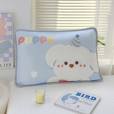 新款卡通恐龍兒童冰絲枕套 夏季涼感 親膚透氣 吸濕排汗, 快樂汪,30x50cm*1單枕套