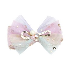 [AK플라자] [프랜치캣] 리본 샤 핑크 헤어핀 Q56DG5051