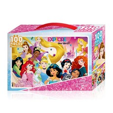 디즈니 프린세스-꿈의 나라 100pcs 직소퍼즐 어린이퍼즐 공주퍼즐, 100피스, 1개
