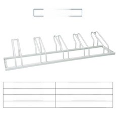 자전거 거치대 고정형 자전거주차장 슬롯형 주차 공간, 1개, 올인원 자전거 화이트