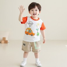 몽실이 공룡 자동차 반팔상하복