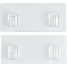 FKTXCO 2pcs 파일 홀더 교체 매거진 정리함 스트립 패드 벽 포켓 스틱 강력한 끈적끈적한, 1세트, 투명