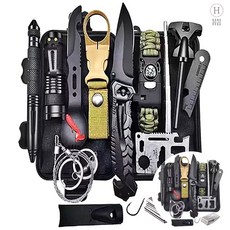 와이어톱 아웃도어 13종 서바이벌 생존키트 캠핑 등산용 긴급재난 구급함, 13PCS