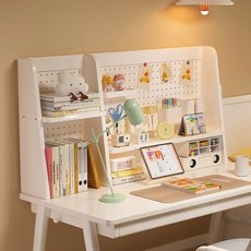 ANYOU 다용도 스탠드타공판 컴퓨터 테이블 선반 책상타공판 수납 정리대 거치대, 흰색