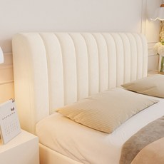 침대 헤드 커버 보호 장식 패브릭 방진형 인테리어용 누빔 침대헤드커버 심플 사계절, 1_화이트