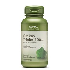 [정품 미국 배송] GNC 징코 빌로바 120mg 100정 (캡슐), 1개