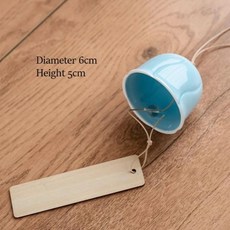 수제 꽃 풍경종 일본 스타일 문 장식 벨 선물 소녀들 귀여운 감성적인, 1개, 3. S Blue