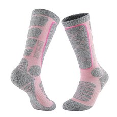 cozycube 스키 양말 스노보드삭스 항균 방취 등산용 보온 통기성 흡한 속건 보풀이 잘 생기지 않는다 땀차지 않는 아웃도어 남녀 겸용 (M 핑크)