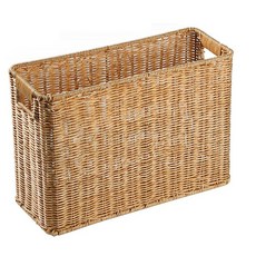 달빛마켓 내츄럴 라탄 수납바구니 깊은 코너 손잡이 바스켓 인테리어 정리함, 1개, 베이지