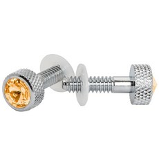 GG Grand General 67182 Peterbilt 2000 Up용 투명 크리스탈이 있는 크롬 소형 대시 나사, 앰버