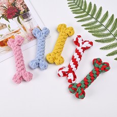 磨牙必備多款任選寵物棉繩玩具 潔牙耐咬繩結玩具 貓咪狗狗幼犬皆適用, 1個, 骨頭 /個【隨機出貨】