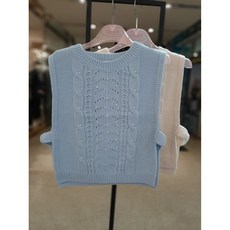 로엠걸즈 쇼핑점 여아 케이블 진주 베스트 RGVK2484P
