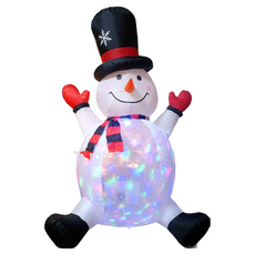 聖誕節充氣佈置 120公分 聖誕老公公 聖誕老人 企鵝 雪人 麋鹿 聖誕樹 聖誕球 聖誕裝飾, Multi-color, 5個