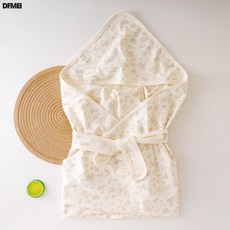 DFMEI 嬰兒抱被春夏純棉包單新生兒包被a類寶寶產房襁褓抱毯包裹布透氣, 米色花語【單層純棉】
