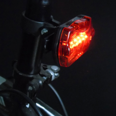 자전거 5구 LED 후미등 전조등 라이트 야간 안전등, 1개