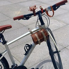 復古自行車頭包 騎行裝備收納包, 1個, 咖色 16.5*9*12cm